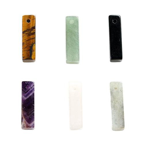 Bijoux Pendentifs en pierres gemmes, pierre gemme, rectangle, DIY & différents matériaux pour le choix, 7x25mm, Vendu par PC