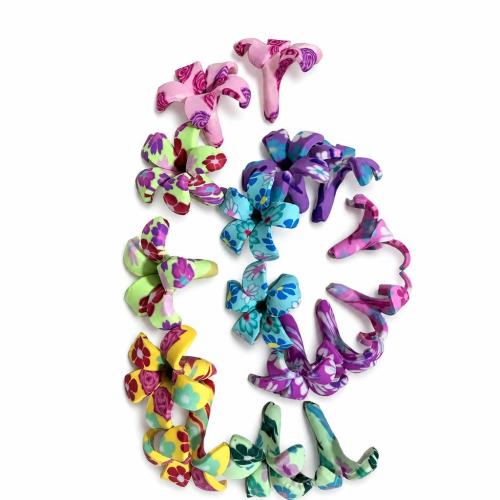 Abalorios de FIMO, Arcilla polimero, Flor, Bricolaje, más colores para la opción, 30x30mm, Vendido por UD