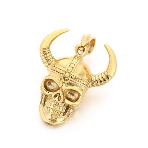 Pendentifs en titane, Acier titane, crane, Placage, DIY & styles différents pour le choix, 47x40mm, Vendu par PC