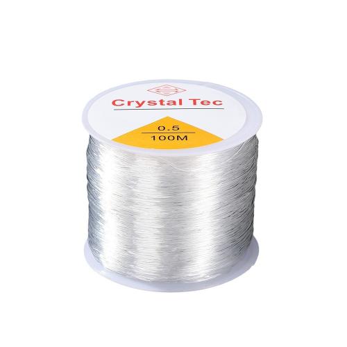 Crystal Tråd, du kan DIY & forskellig størrelse for valg, klar, 100yards/PC, Solgt af PC