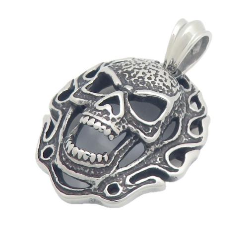 Acier inoxydable Crâne Pendentifs, Acier inoxydable 304, crane, Placage, DIY & styles différents pour le choix & creux, 42x35mm, Vendu par PC