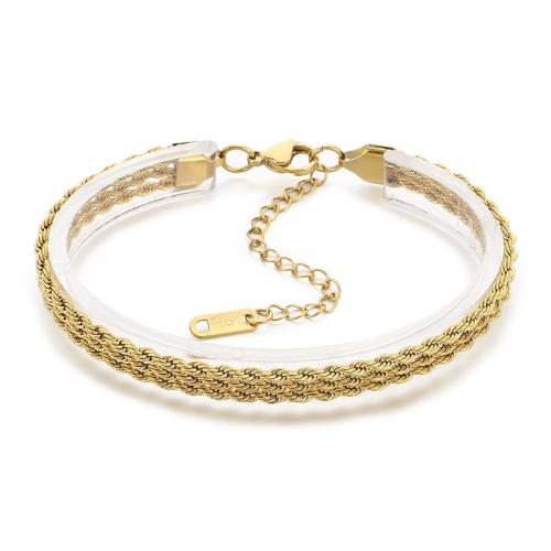 Titanium Steel Bracelet plated fashion jewelry & Unisex Length Approx 19.5 cm Sold By PC