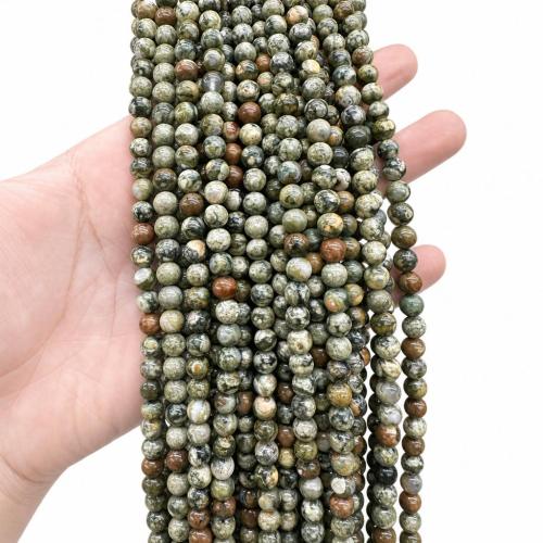 Gemstone šperky Korálky, Kambaba a Jasper, Kolo, DIY & různé velikosti pro výběr, Prodáno za Cca 38 cm Strand