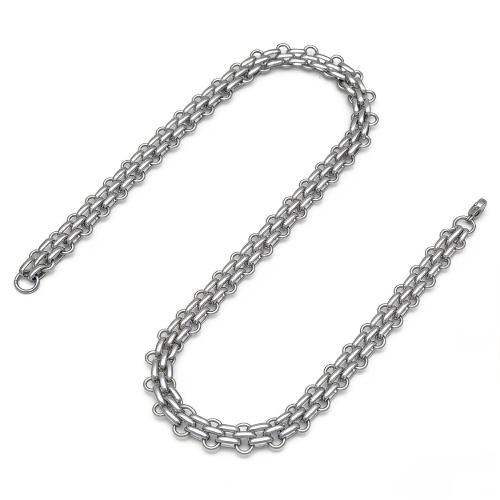 304 Stainless Steel Náhrdelník, módní šperky & různé velikosti pro výběr & pro muže, Původní barva, Prodáno By PC