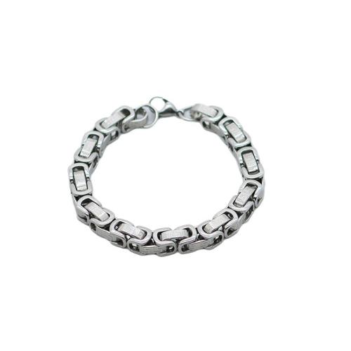 Acier inoxydable 304 bracelet, Placage, bijoux de mode & unisexe, plus de couleurs à choisir, 225x8mm, Vendu par PC
