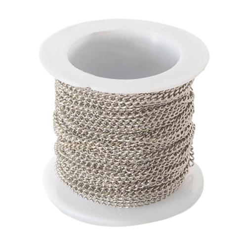 Iron Twist Oval řetěz, Železo, á, boční řetěz & DIY, více barev na výběr, 5m/spool, Prodáno By spool