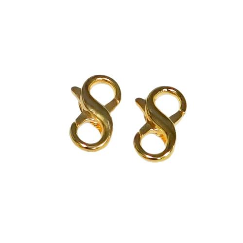 Fecho de lagosta de liga de zinco, Número 8, banhado, DIY, Mais cores pare escolha, 18x11mm, vendido por PC