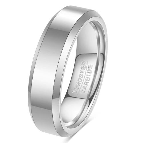 Wolfraam staal Finger Ring, plated, uniseks & verschillende grootte voor keus, meer kleuren voor de keuze, Maat:6-12, Verkocht door PC