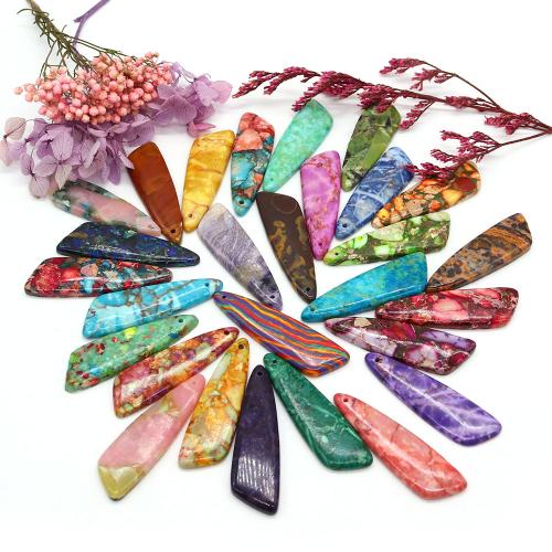 Imperial Jasper Ciondoli, diaspro impressione, Triangolo, DIY, nessuno, 13x45mm, Venduto da PC