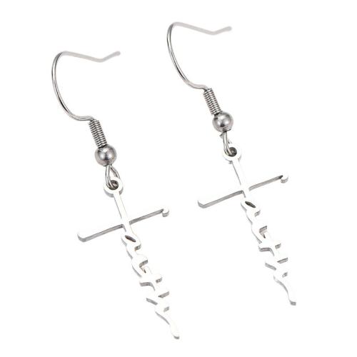 304 Stainless Steel Drop Korvakorut, eri tyylejä valinta & naiselle, alkuperäinen väri, Myymät Pair