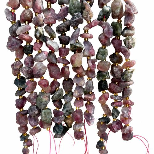 Gemstone Jewelry Karoliukai, Turmalinas, "Nuggets", poliruotas, Pasidaryk pats, multi-colored, beads size 13-15mm, Parduota už Apytiksliai 38 cm Strand