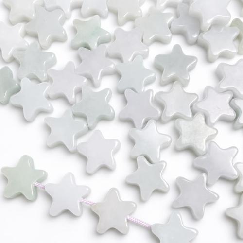 Jadite Beads, Stjerne, du kan DIY, klasse A, 11x4mm, Solgt af PC