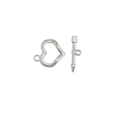 Nerezová ocel zapínáním, 304 Stainless Steel, Srdce, DIY & různé styly pro výběr, 10Soupravy/Bag, Prodáno By Bag