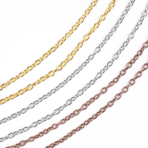 Iron Necklace Chain plated DIY & oval chain Length Approx 60 cm Sold By PC