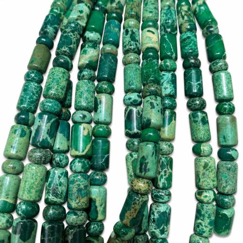 Indruk Jasper Kraal, DIY, meer kleuren voor de keuze, 6*10mm cylinder, 4*6mm abacus bead, Ca 28pC's/Strand, Verkocht door Strand