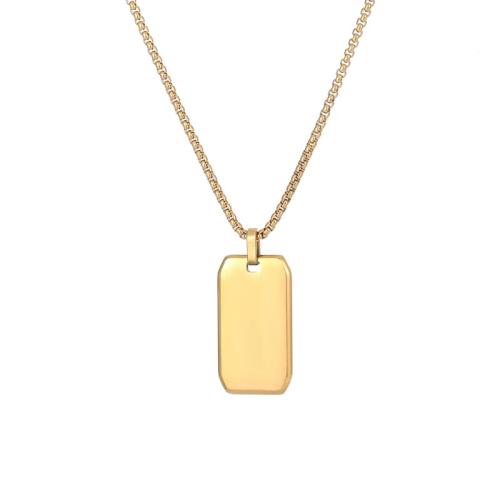 304 Stainless Steel Necklace Geometrical Pattern plated fashion jewelry & Unisex Length Approx 60 cm Sold By PC