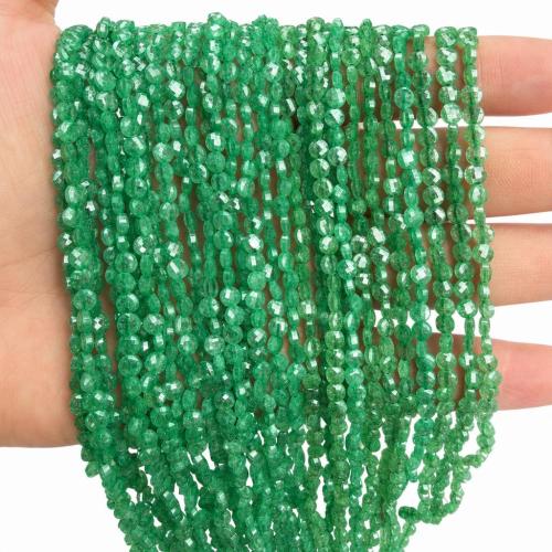 Cubic Zirconia Beads Flat Round polished DIY & faceted 4mm Approx Sold By Strand