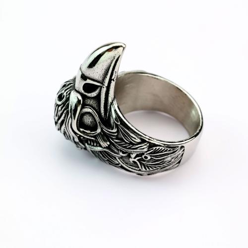 304 Cruach dhosmálta Ring Finger, Eagle, snasta, seanré & méid éagsúla do rogha & do fear, dath bunaidh, Méid:8-14, Díolta De réir PC