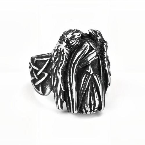 Acier inoxydable 304 bague, poli, Vintage & normes différentes pour le choix & pour homme, couleur originale, Taille:9-13, Vendu par PC