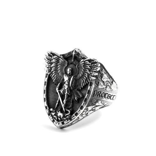 304 Stainless Steel Finger Ring Angel plated vintage & for man US Ring Sold By PC