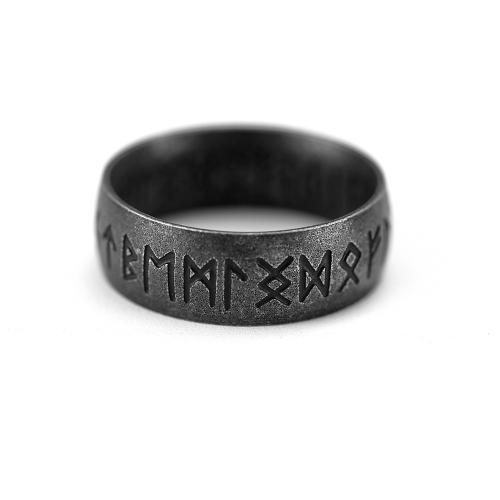 304 Stainless Steel Finger Ring plated vintage & for man black US Ring Sold By PC