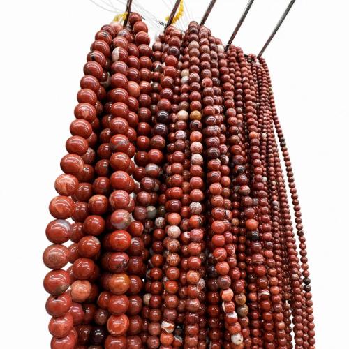 Jalokivi korut Helmet, Red Jasper, Pyöreä, tee-se-itse & erikokoisia valinnalle, Myyty Per N. 38 cm Strand