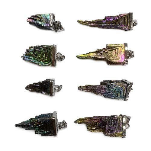 Ikke-magnetisk hæmatit Pendel, Uregelmæssig, forgyldt, tilfældigt sendt & du kan DIY, pendant size 23-43*10-14mm, Solgt af PC