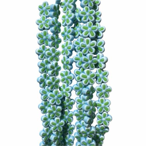 PorseleinJuwelen Beads, Porselein, Bloem, DIY, meer kleuren voor de keuze, 12.50x5mm, Gat:Ca 2.5mm, Verkocht door PC