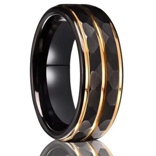 Wolfraam staal Finger Ring, plated, verschillende grootte voor keus & voor de mens, Maat:7-13, Verkocht door PC