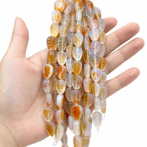 Gemstone Jewelry Karoliukai, Brangakmenis, Lapas, gamtos & Pasidaryk pats, daugiau spalvų pasirinkimas, 10x14mm, Apytiksliai 15kompiuteriai/Strand, Pardavė Strand