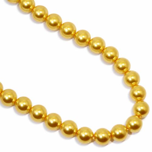 Abalorios de Nácar de Mar de Sur, Shell Pearl, Esférico, Bricolaje & diverso tamaño para la opción, dorado, Vendido para aproximado 38 cm Sarta