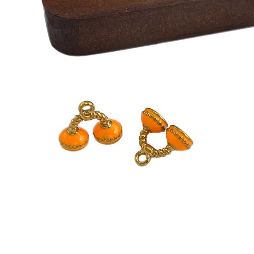 Edelstahl Schmuck Anhänger, 304 Edelstahl, Telefon, goldfarben plattiert, DIY & Emaille, keine, 16x14mm, 10PCs/Tasche, verkauft von Tasche