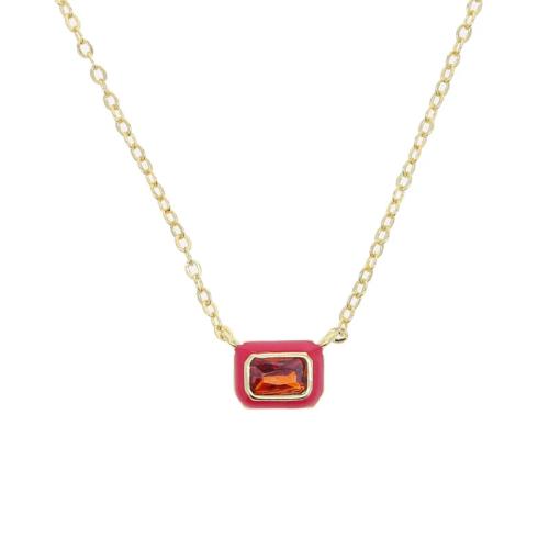 Messing Smykker Set, forgyldt, forskellige stilarter for valg & Micro Pave cubic zirconia & for kvinde & emalje, Solgt af PC