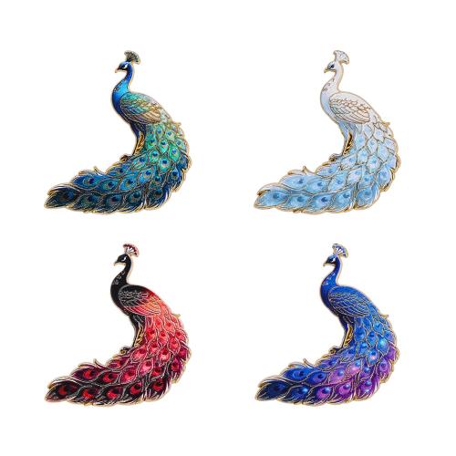 cruan Dealg, Sinc Alloy, Peacock, plátáilte, jewelry faisin & dath grádán & do bhean, dathanna níos mó le haghaidh rogha, 31x34mm, Díolta De réir PC