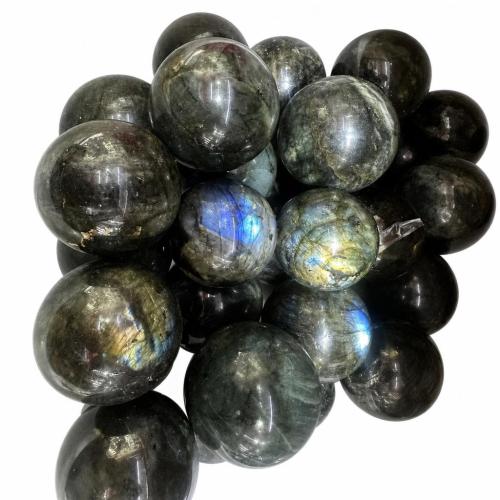 Abalorios de Labradorita, Esférico, Bricolaje, beads size 40-80mm, Vendido por KG