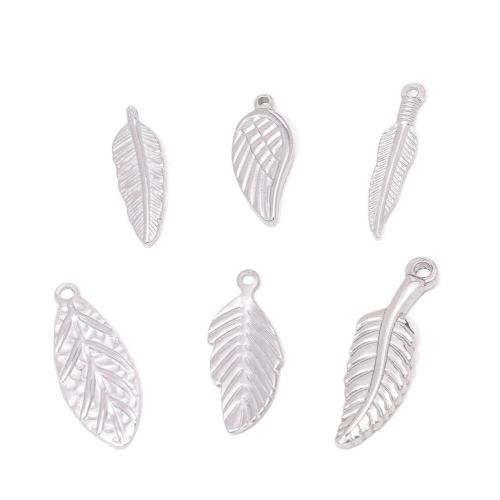 Stainless Steel Pendants 304 Stainless Steel Leaf DIY Sold By Bag