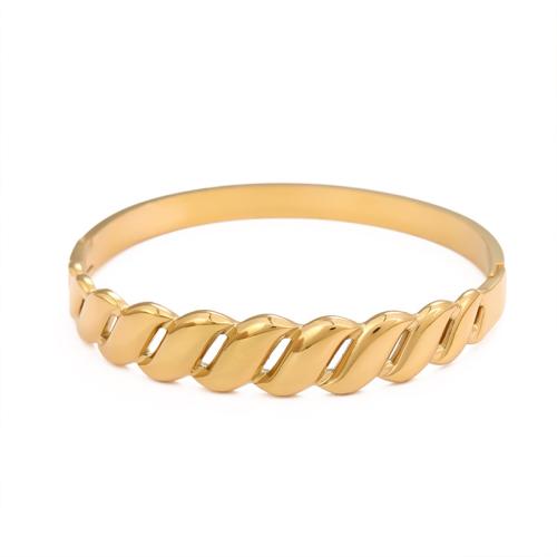 Acier inoxydable 304 bracelet ordinaire, Placage, bijoux de mode & pour femme, plus de couleurs à choisir, Diamètre intérieur:Environ 60mm, Vendu par PC