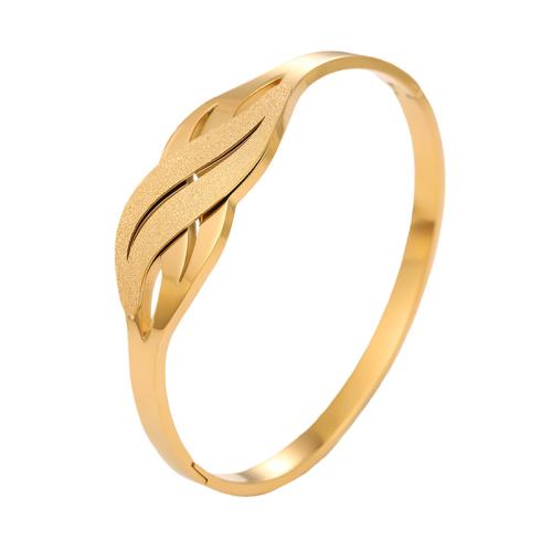 Acier inoxydable 304 bracelet ordinaire, Placage, bijoux de mode & pour femme & creux, plus de couleurs à choisir, Diamètre intérieur:Environ 61mm, Vendu par PC