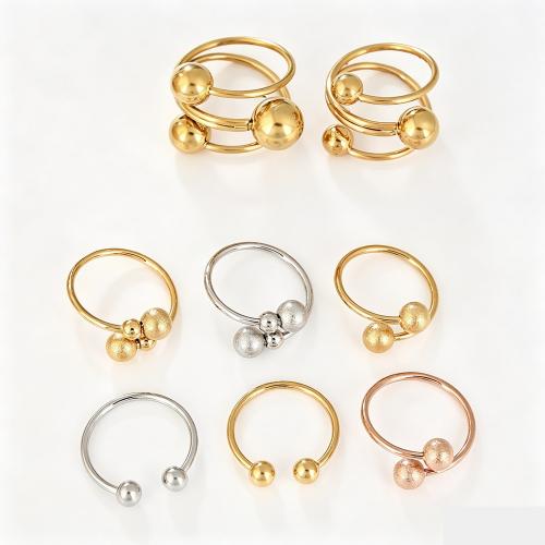 304 Nerūdijantis plienas Finger žiedas, padengtą, unisex & skirtingo dydžio pasirinkimo & įvairių stilių pasirinkimas, Dydis:7, Pardavė PC