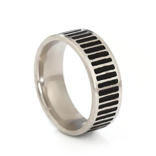 304 roestvrij staal Finger Ring, verschillende grootte voor keus & verschillende stijlen voor de keuze & voor de mens & zwart maken, oorspronkelijke kleur, Maat:6-11, Verkocht door PC