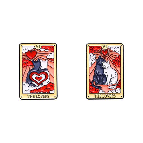 Glazuur broche, Zinc Alloy, plated, mode sieraden & uniseks & verschillende stijlen voor de keuze, meer kleuren voor de keuze, 20x30mm, Verkocht door PC