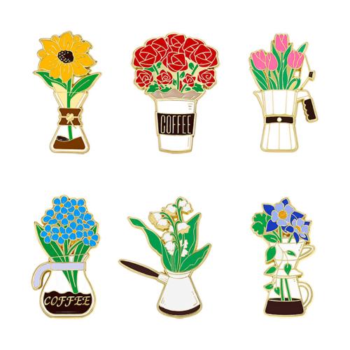 Glazuur broche, Zinc Alloy, plated, mode sieraden & uniseks & verschillende stijlen voor de keuze, meer kleuren voor de keuze, Verkocht door PC