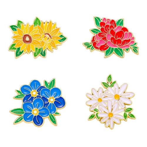 Glazuur broche, Zinc Alloy, plated, mode sieraden & uniseks & verschillende stijlen voor de keuze, meer kleuren voor de keuze, Verkocht door PC