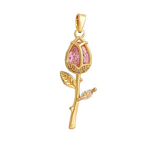 Ciúbach Zirconia siogairlín Micrimhilseogra réiteodh Prás, Rose, plátáilte, DIY & stíleanna éagsúla do rogha & micrea réiteach zirconia ciúbach, 10x31mm, Díolta De réir PC