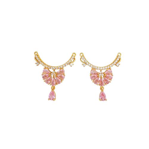 Befestigter Zirkonia Messing Anhänger, plattiert, DIY & verschiedene Stile für Wahl & Micro pave Zirkonia, pendent size 32-36mm, verkauft von PC