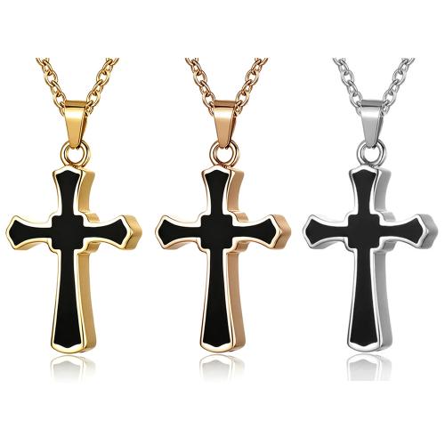 304 rostfritt stål Cinerary Kista hänge, Cross, plated, DIY & emalj, fler färger för val, 23x35mm, Säljs av PC