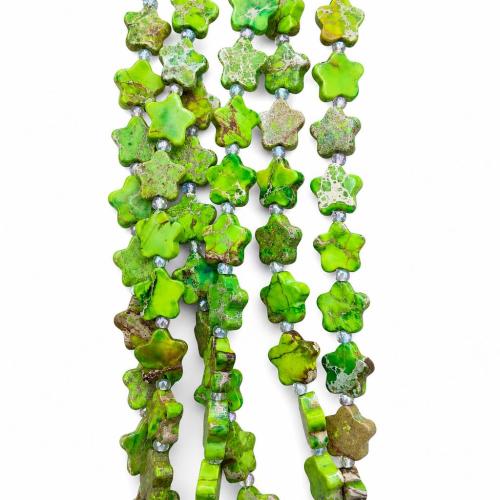 Gemstone Smycken Pärlor, Impression Jasper, Star, DIY, fler färger för val, 10.50mm, Ca 18PC/Strand, Säljs av Strand
