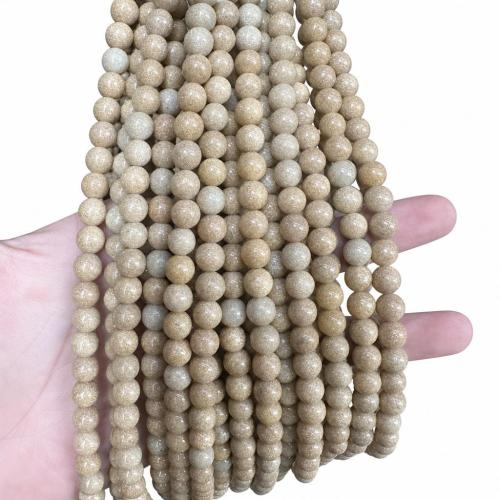 Natural Goldstone Beads Round DIY Sold Per Approx 38 cm Strand