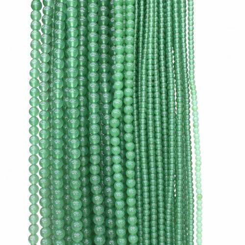 Natural Chalcedony Bead Green Calcedony Round DIY Sold Per Approx 38 cm Strand
