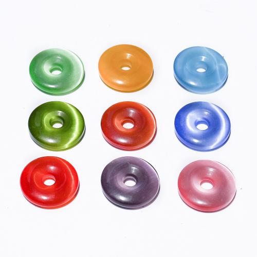 Cats Eye Hangers, Ronde, gepolijst, DIY, meer kleuren voor de keuze, 30x30mm, Verkocht door PC